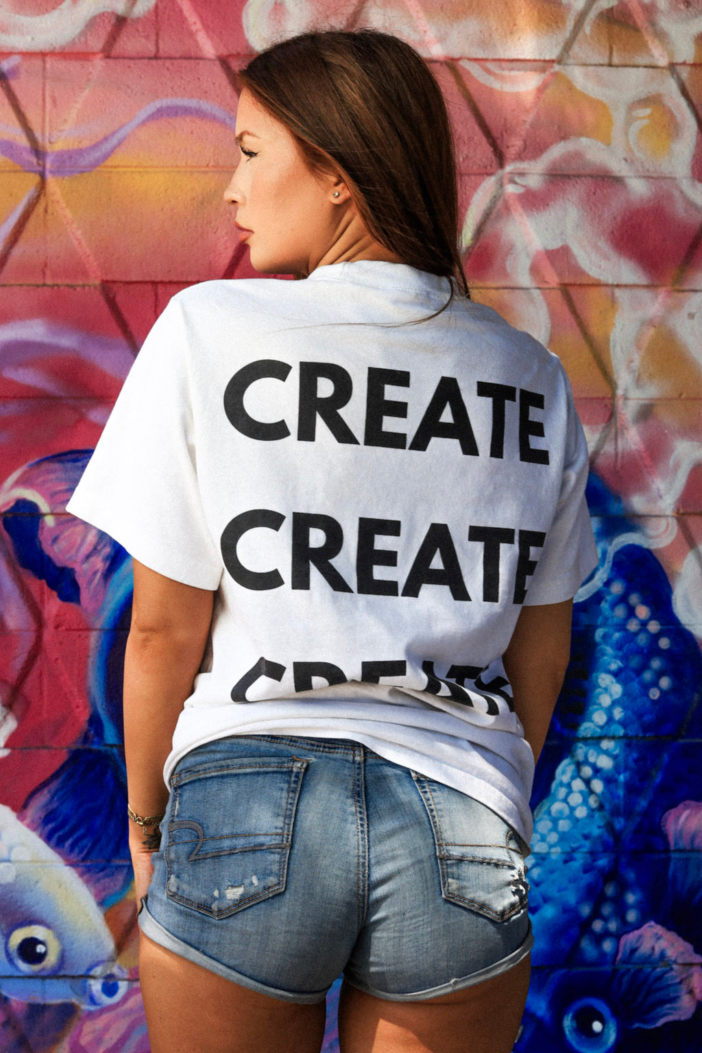 Tsunamii White Oversized Tee