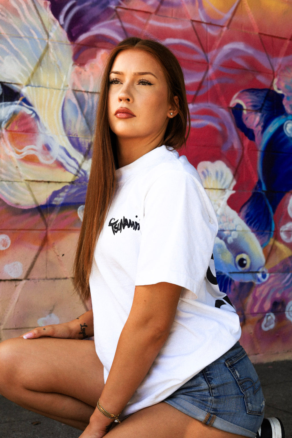 Tsunamii White Oversized Tee